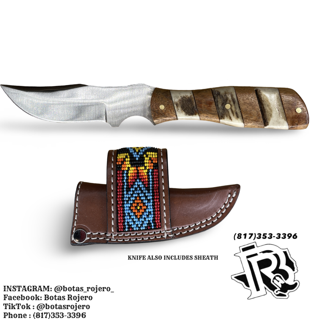 “ Frost “ | CIRCLE SH KNIFE WITH BEADED SHEATH KNC-67CWK