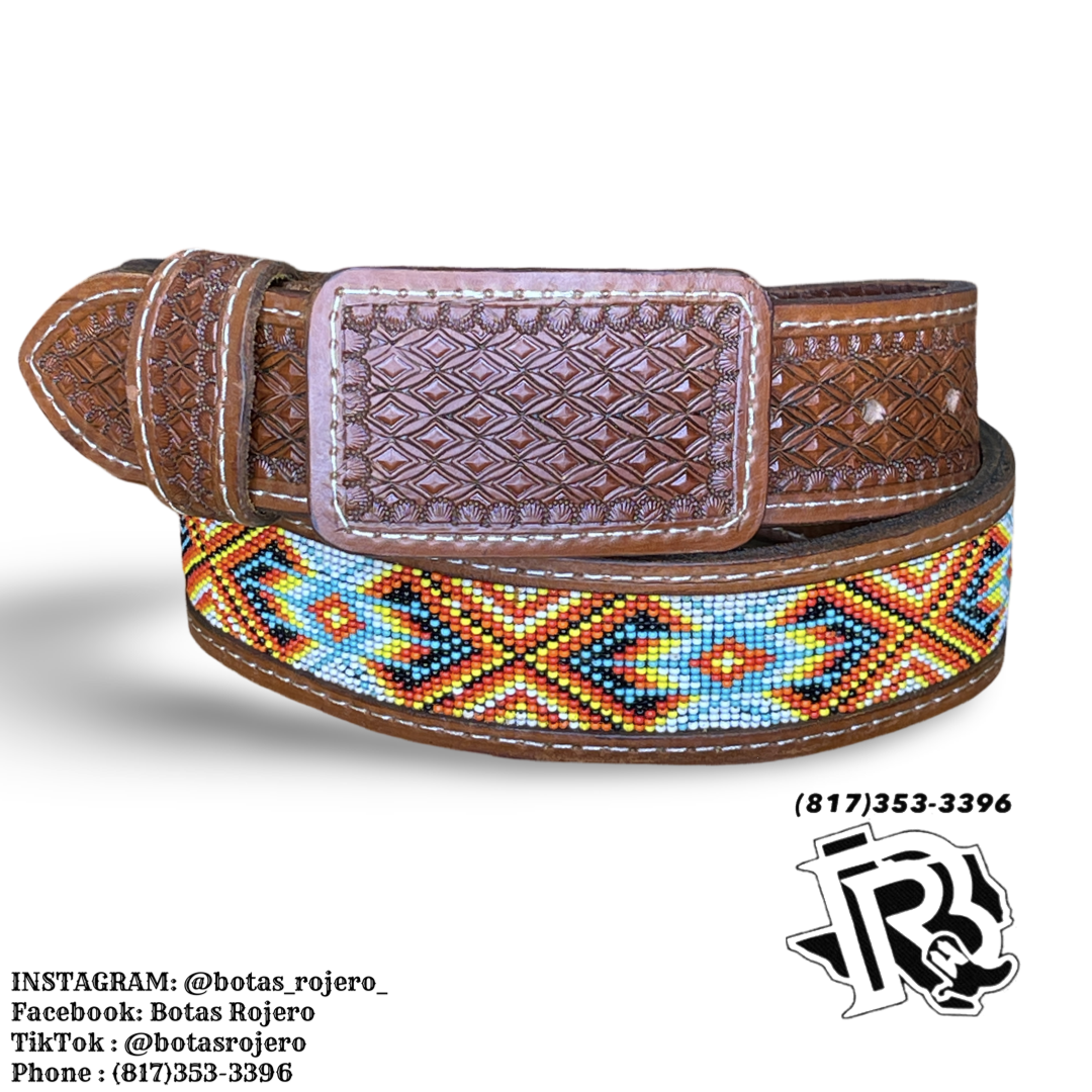 “ JUAN “ | MEN WESTERN BEADED BELT MULTI COLOR