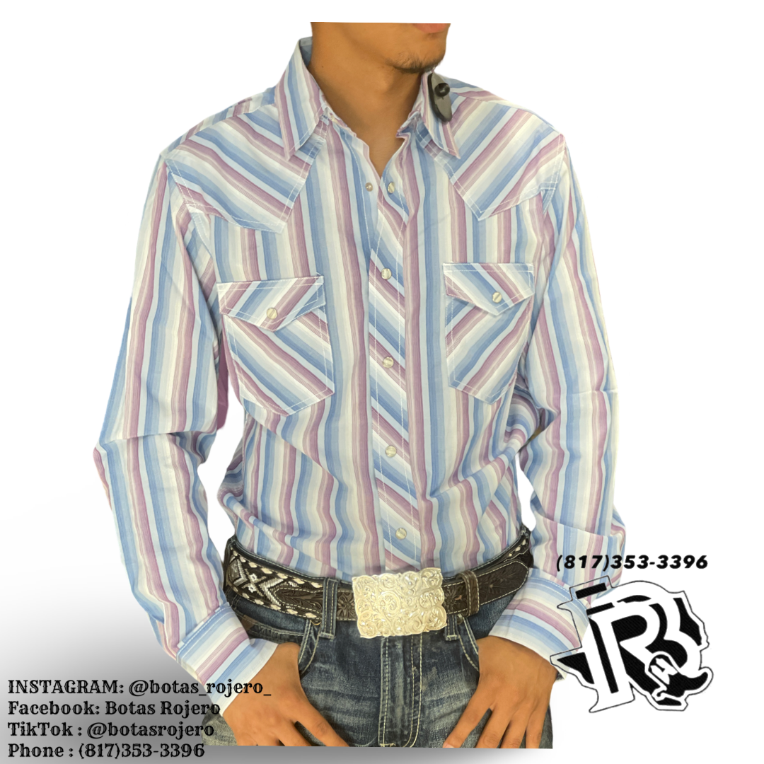 MENS WRANGLER 20X BLUE SHIRT | 112352265