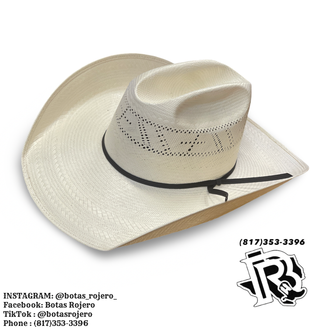 “ CROSS “ | RODEO KING STRAW COWBOY HAT IVORY