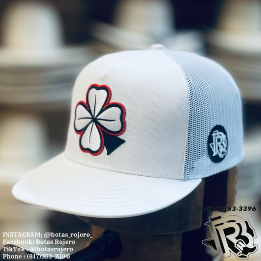 “ Braxton “ | Four leaf clover cap white BR CAPS