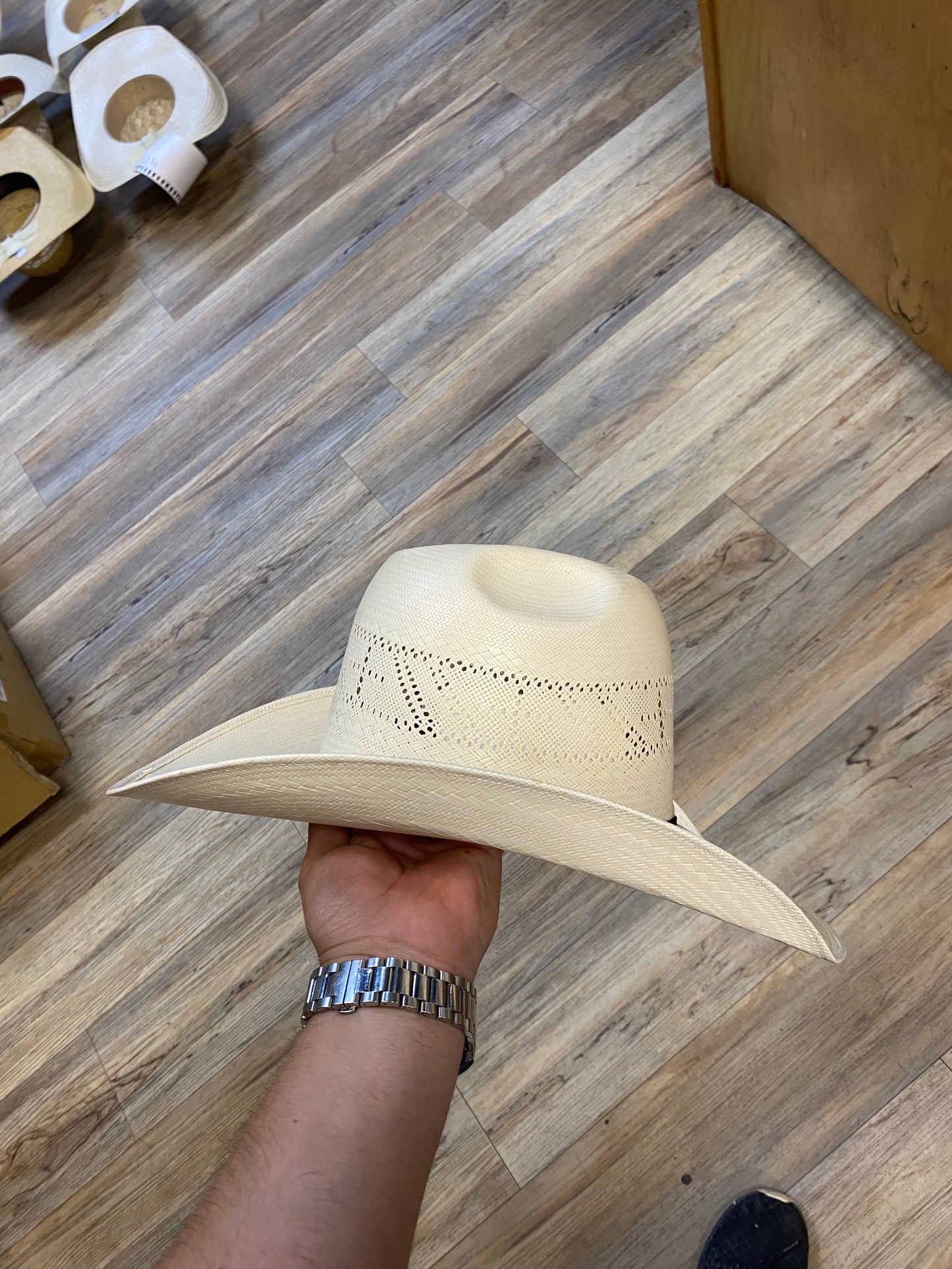 “ CROSS “ | RODEO KING STRAW COWBOY HAT IVORY