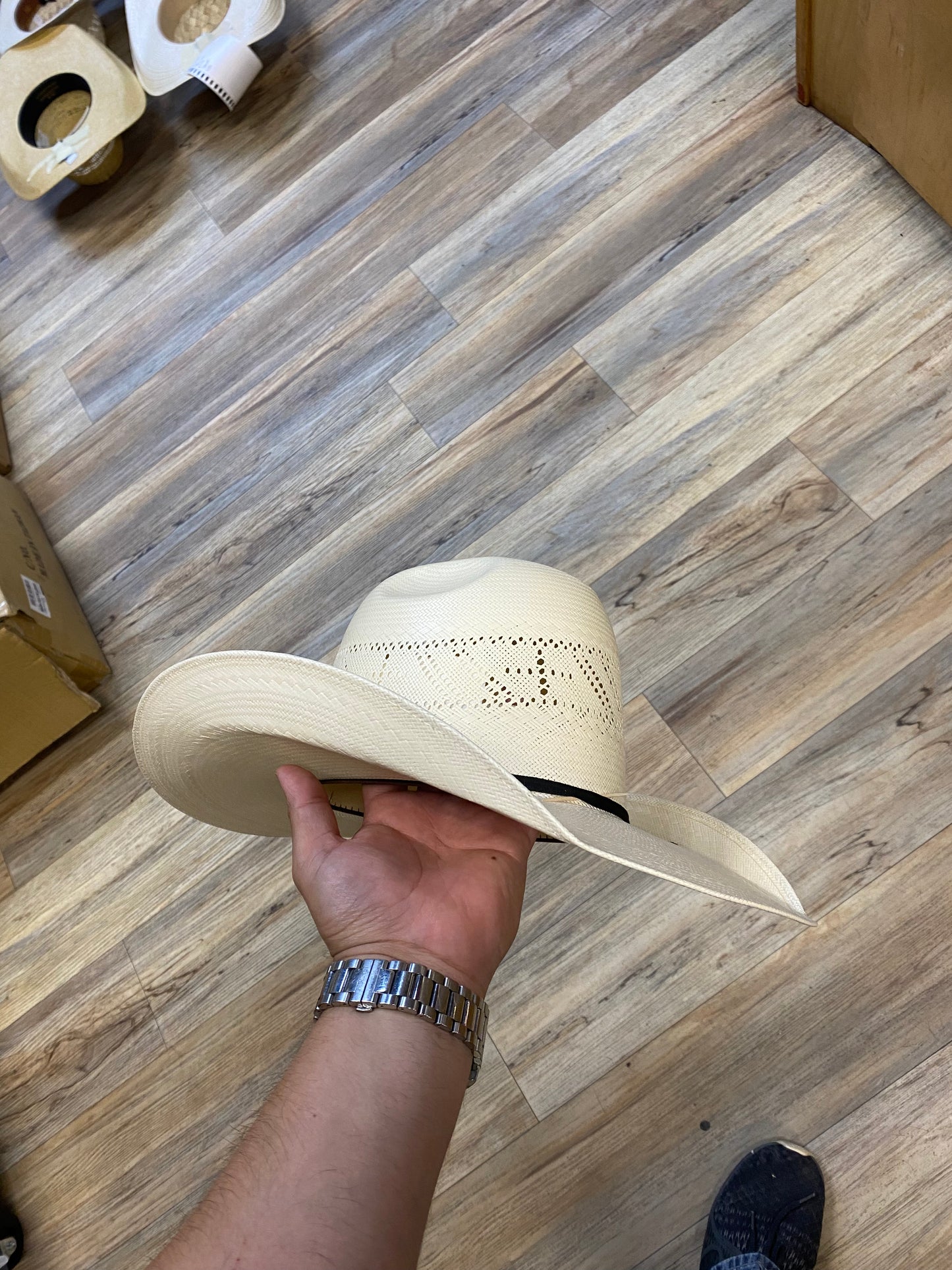 “ CROSS “ | RODEO KING STRAW COWBOY HAT IVORY