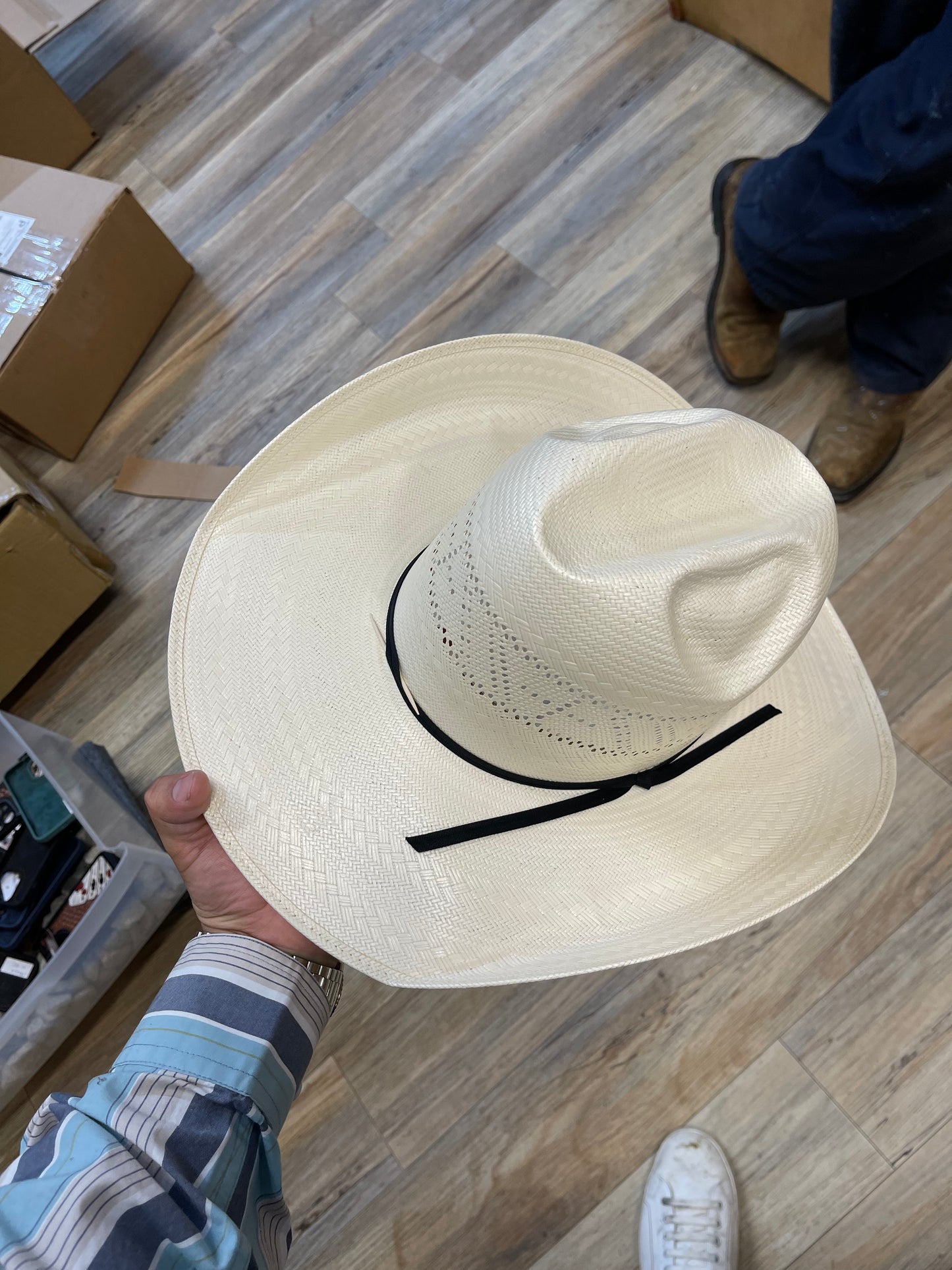 “ CROSS “ | RODEO KING STRAW COWBOY HAT IVORY