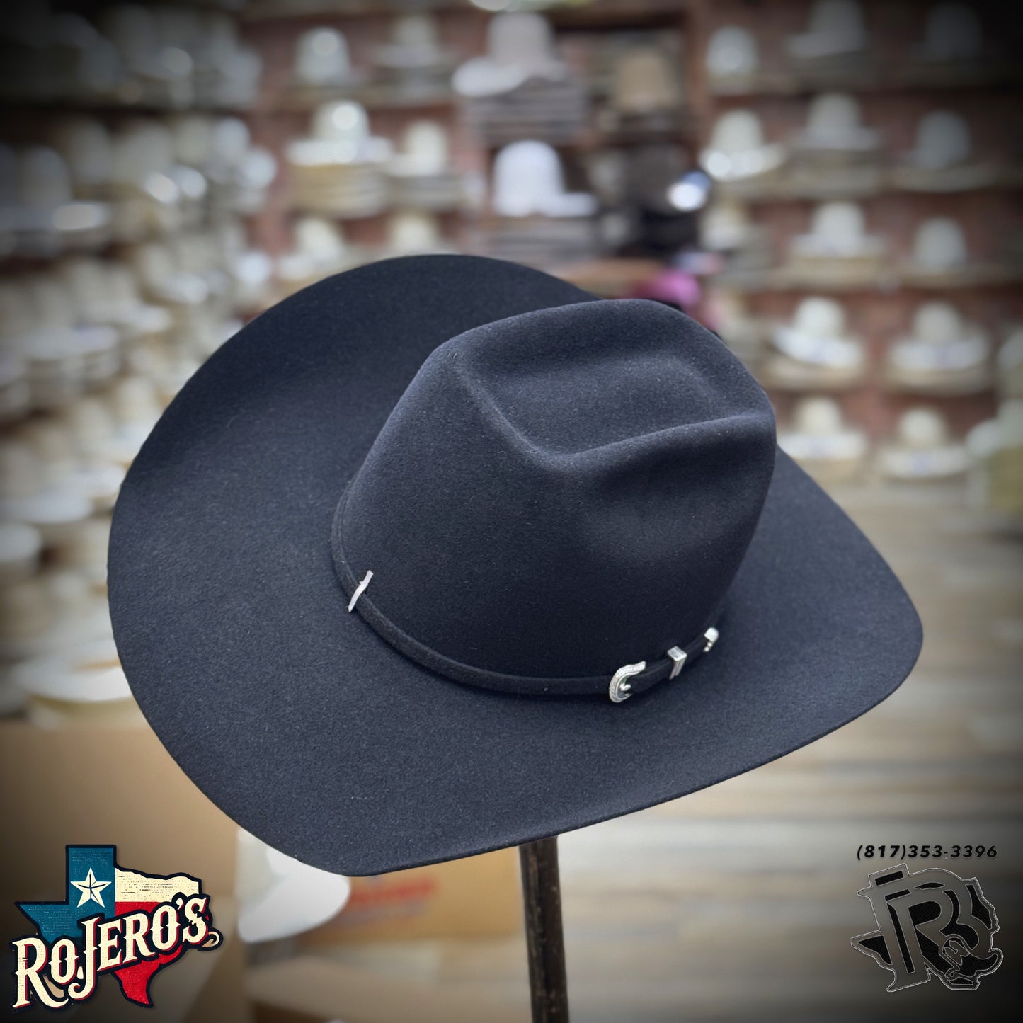 7X BLACK | AMERICAN HAT FELT COWBOY HAT