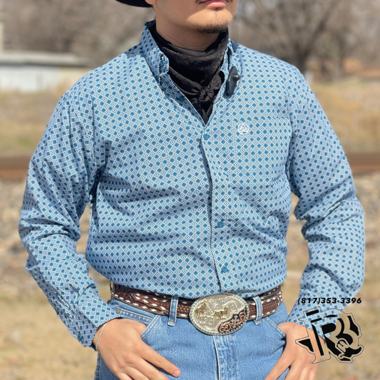 ‘’JAMES’’ MENS NAVY BLUE WESTERN SHIRT