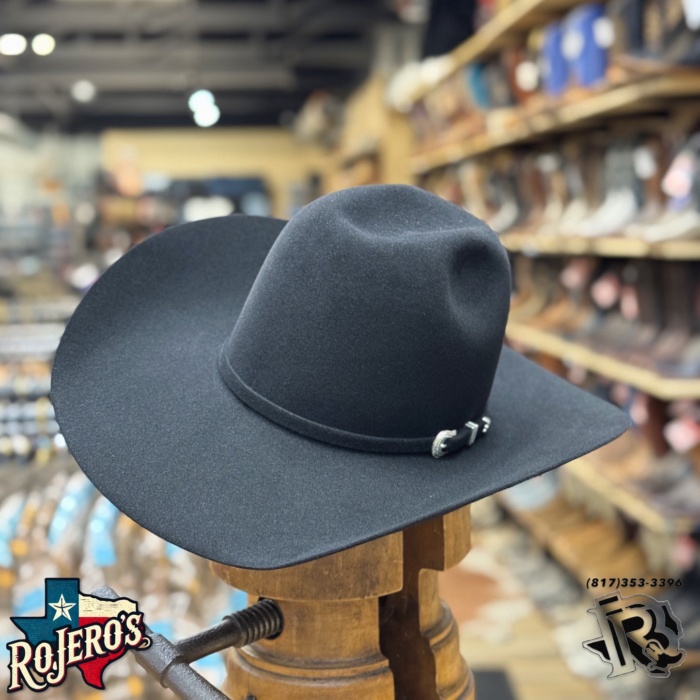 7X BLACK | AMERICAN HAT FELT COWBOY HAT