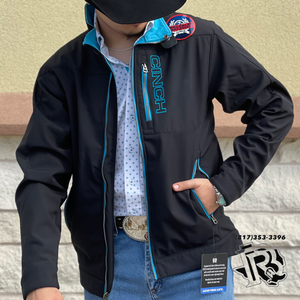 CINCH | Mens Concealed Carry Bonded Jacket - Black/Light Blue