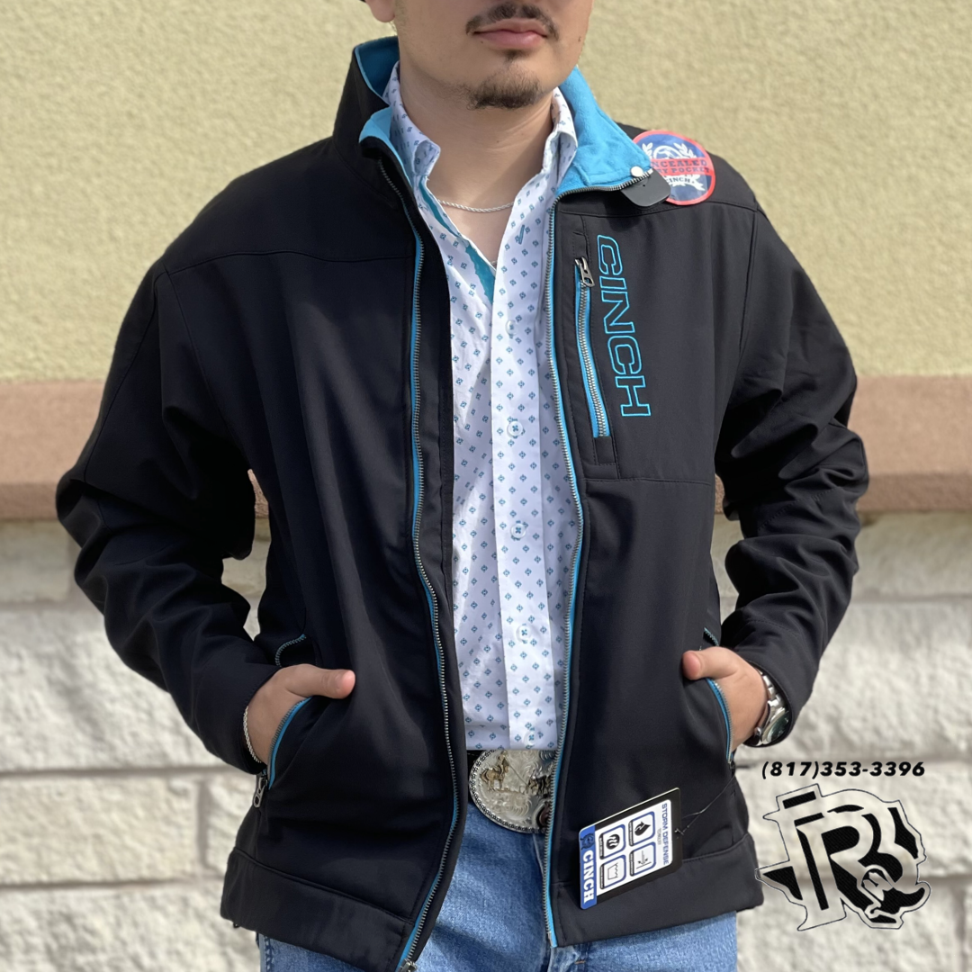 CINCH | Mens Concealed Carry Bonded Jacket - Black/Light Blue