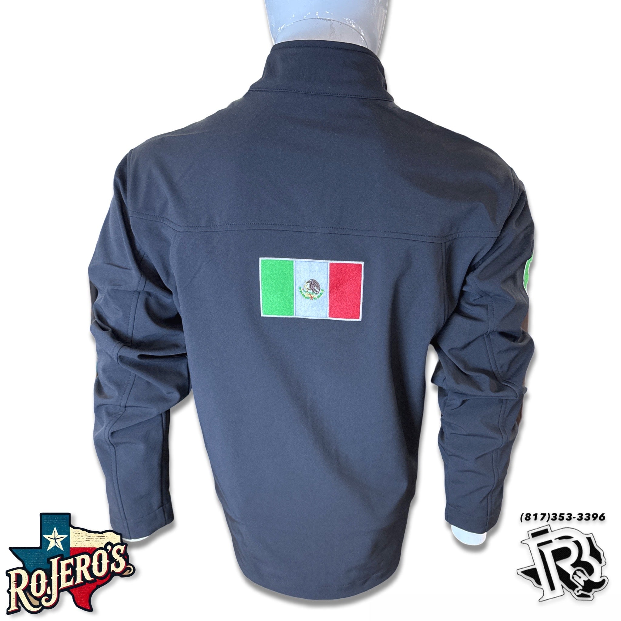 ARIAT MEN Team Softshell MEXICO FLAG Water Resistant WESTERN Jacket 10031424