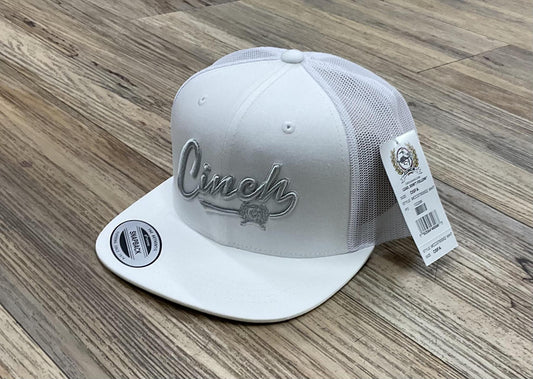 MENS CINCH TRUCKER CAP WHITE | MCC0760002