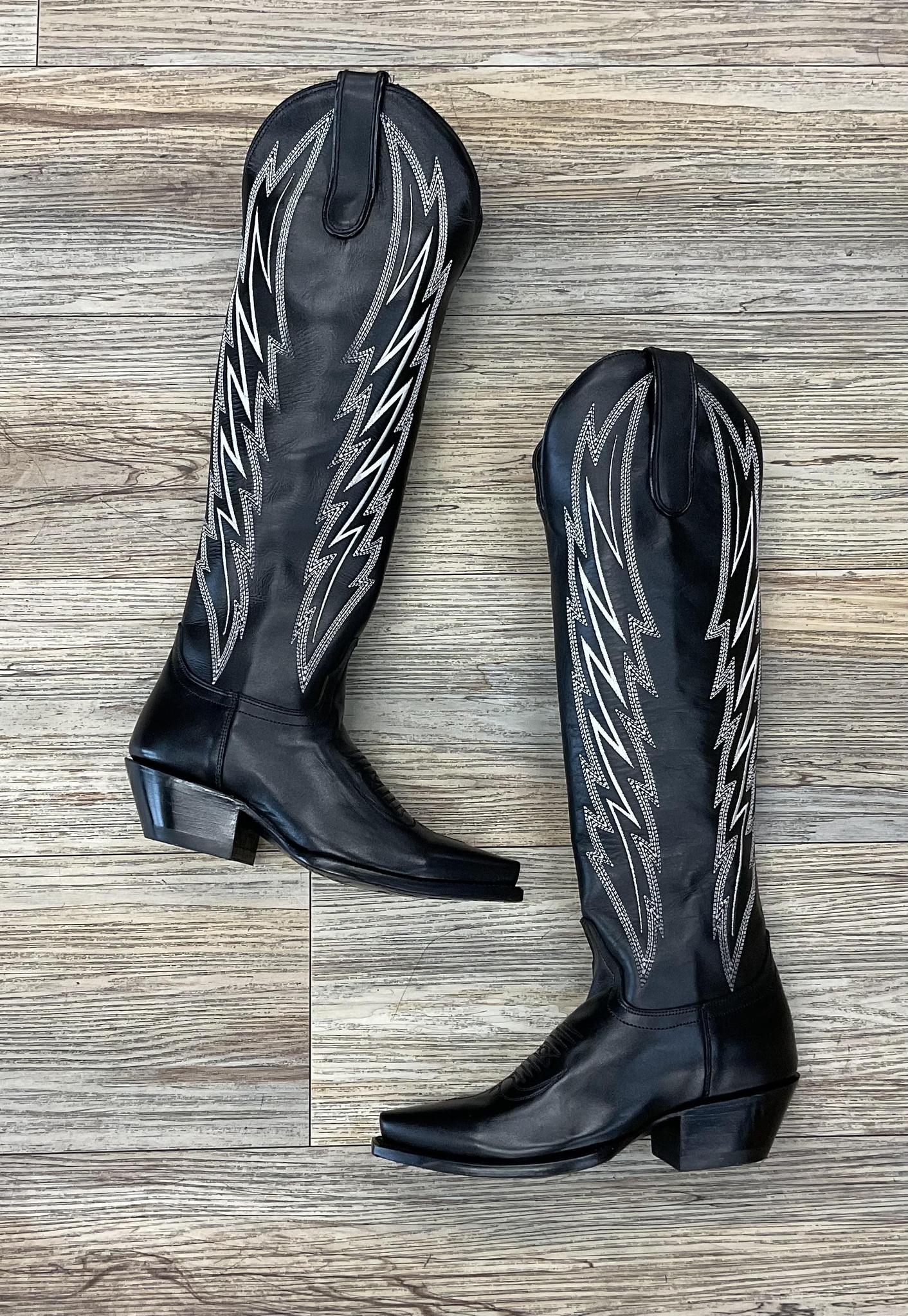 ‘’JANE’’ BLACK WESTERN BOOTS