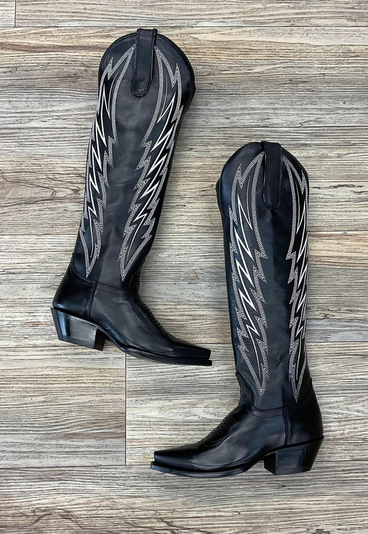 ‘’JANE’’ BLACK WESTERN BOOTS