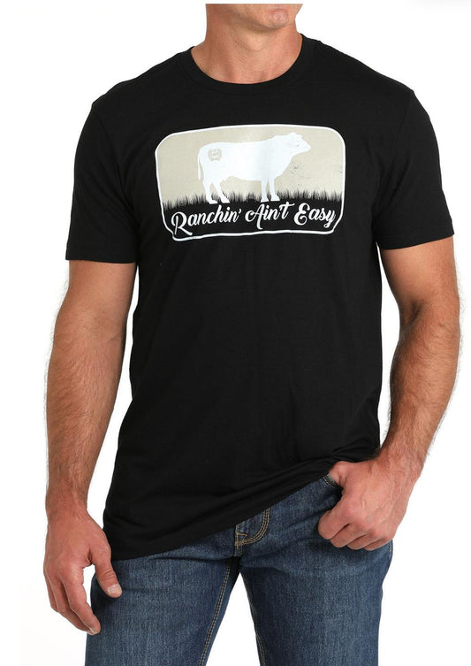 MENS CINCH BLACK BULL GRAPHIC SHORT SLEEVE GRAPHIC T-SHIRT| MTT1690633