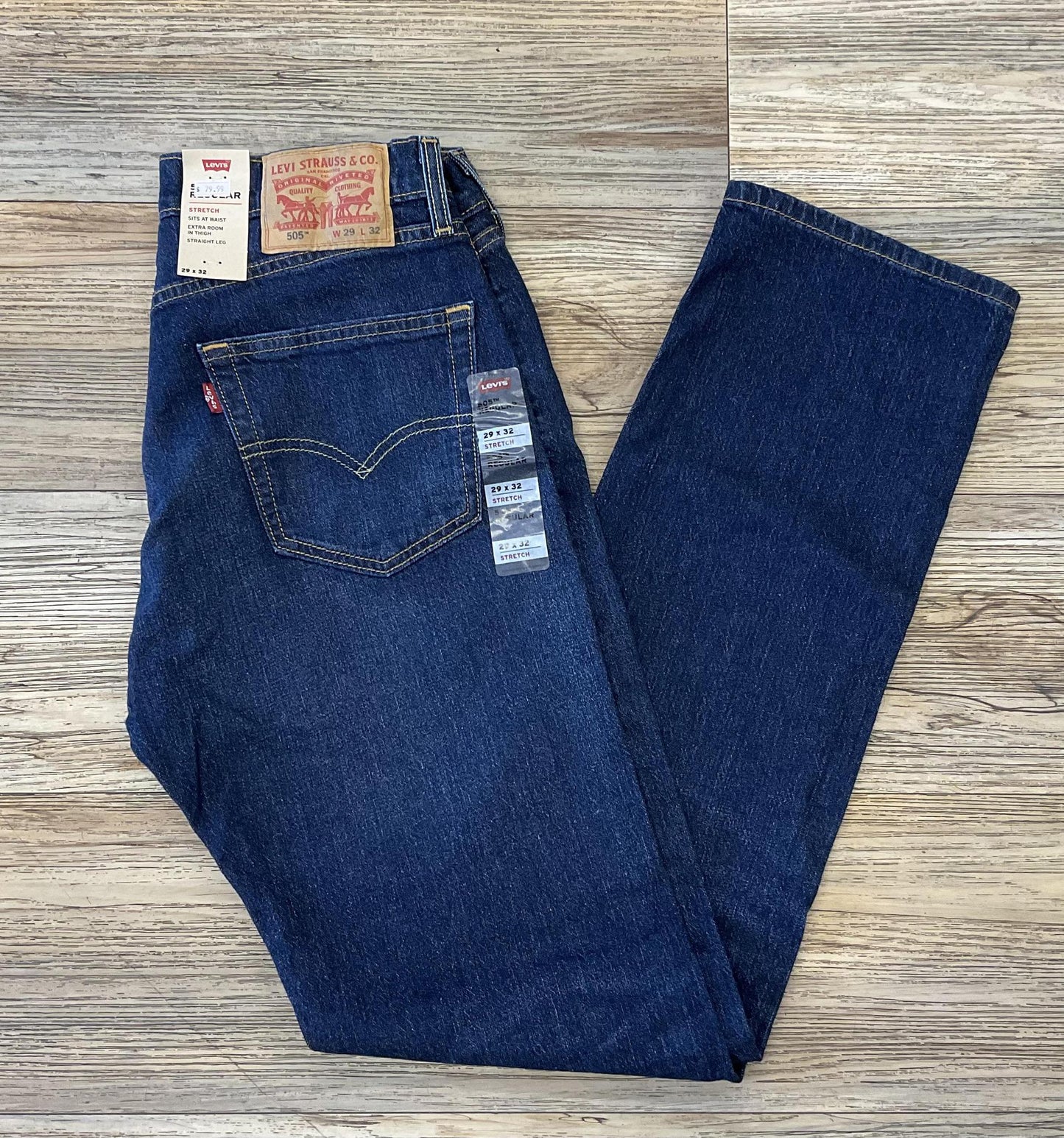 505™ REGULAR FIT MEN'S JEANS DARK WASH | 005052195