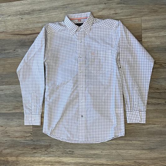 MENS ARIAT PRO SERIES  TRISTIN LONG SLEEVE WHITE SHIRT |10048360