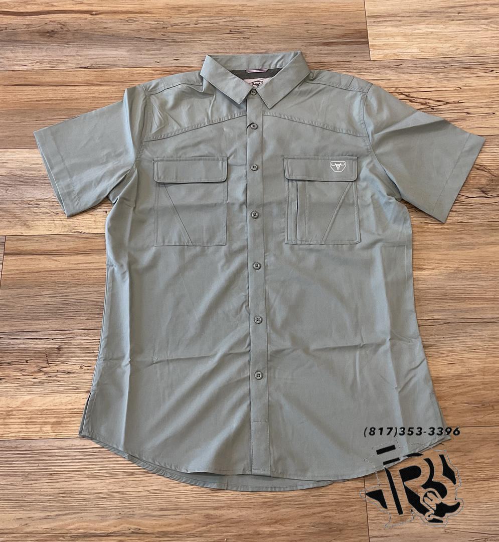 ‘’LUIS‘’ MENS PLATINE PERFORMANCE  SAGE SHIRT |PGS9166