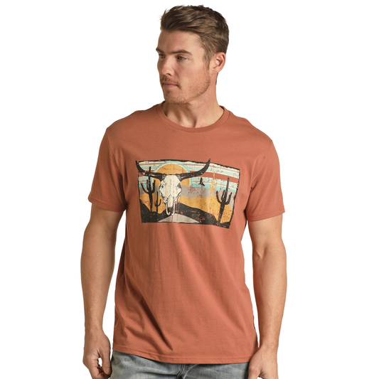 RUST BULL GRAPHIC TEE SHIRT |RRUT21R0IP