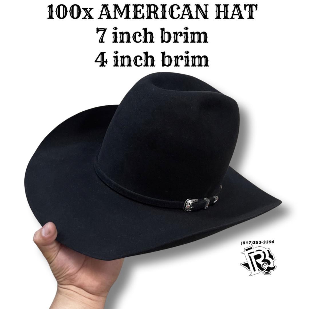 100X AMERICAN HAT | TALL CROWN FELT COWBOY HAT BLACK – Botas Rojero