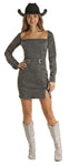 PANHANDLE SLIM WOMENS BLACK DENIM DRESS |BWD9D02270