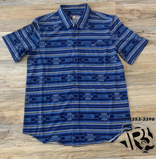 Mens woven navy shirt panhandle performance |PPMS1DR0XB