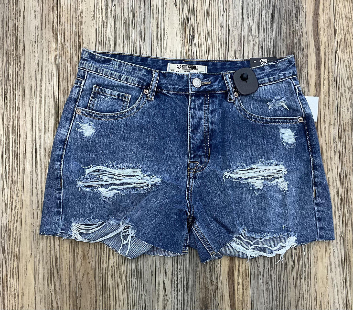 WOMENS ROCK & ROLL RIPPED SHORTS MEDIUM WASH | RRWD68R0VB