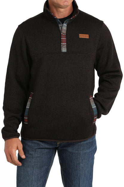 CINCH MEN'S BROWN PULLOVER SWEATER |MWK1534007