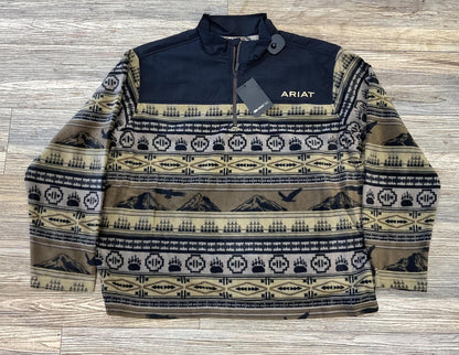 MENS ARIAT BROWN SCENIC SERAPE SWEATSHIRT |10052732