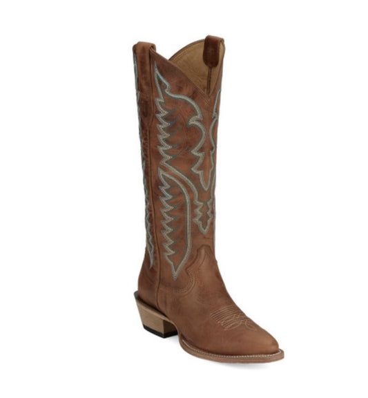 WOMANS BROWN JUSTIN BOOTS (VN4402)