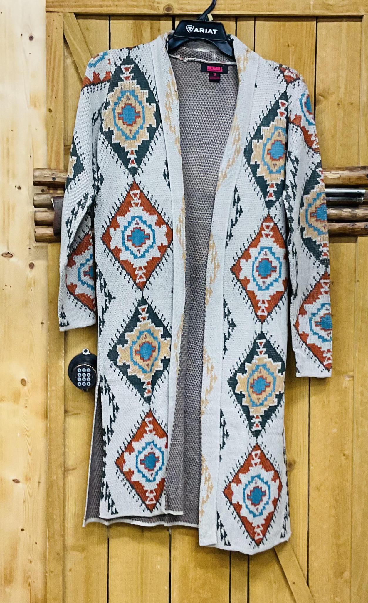 WOMENS ROCK & ROLL AZTEC DUSTER EGGSHELL| BW95T05214