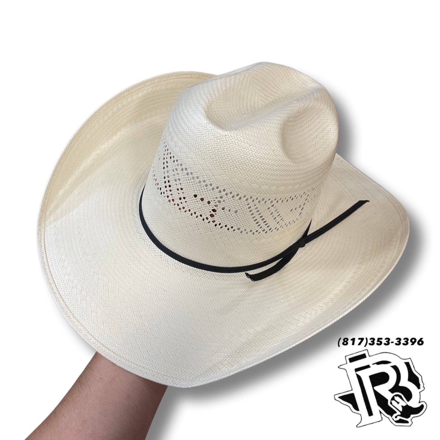 “ CROSS “ | RODEO KING STRAW COWBOY HAT IVORY