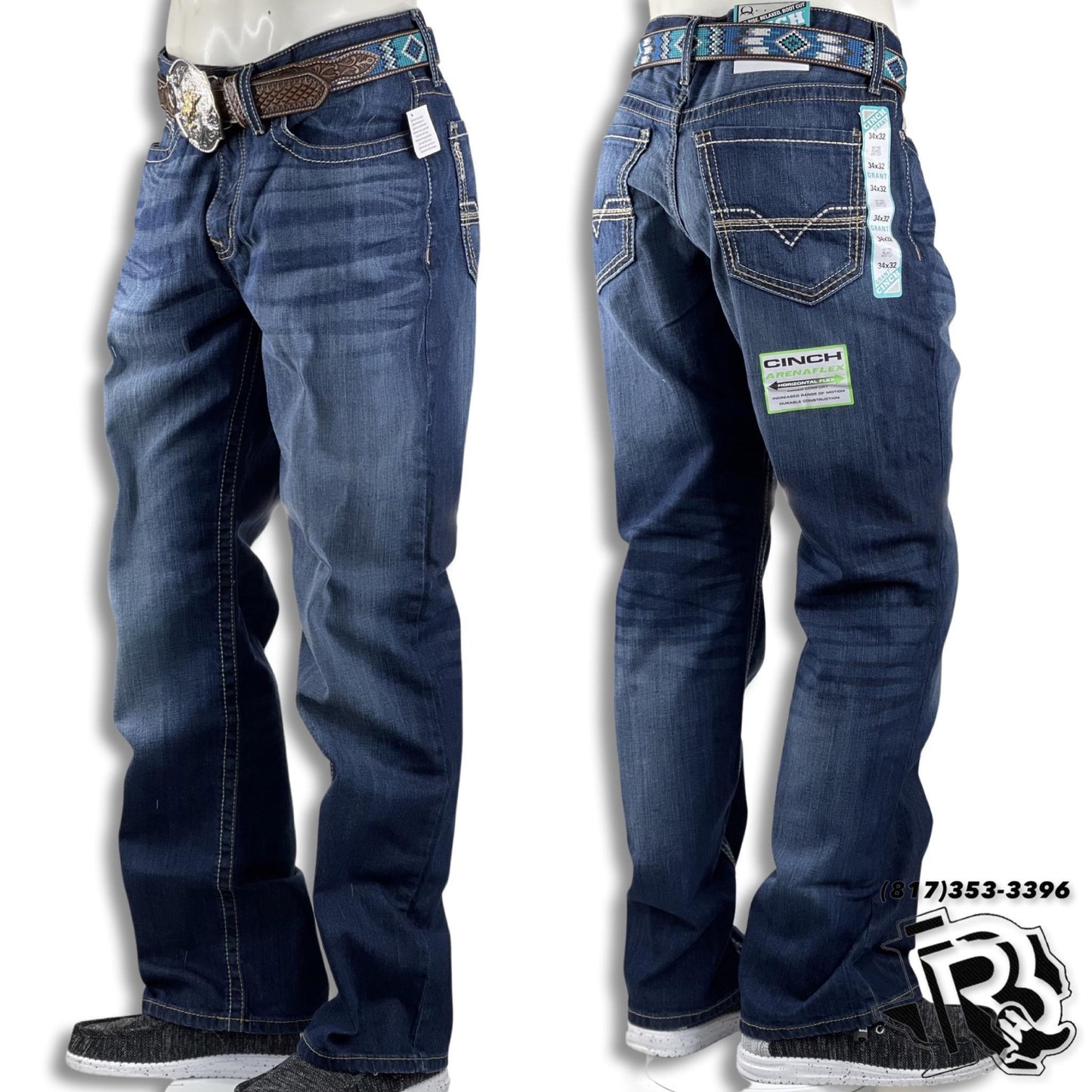 BOOT CUT GRANT | CINCH MEN JEANS DARK WASH MB53637001 GRANT