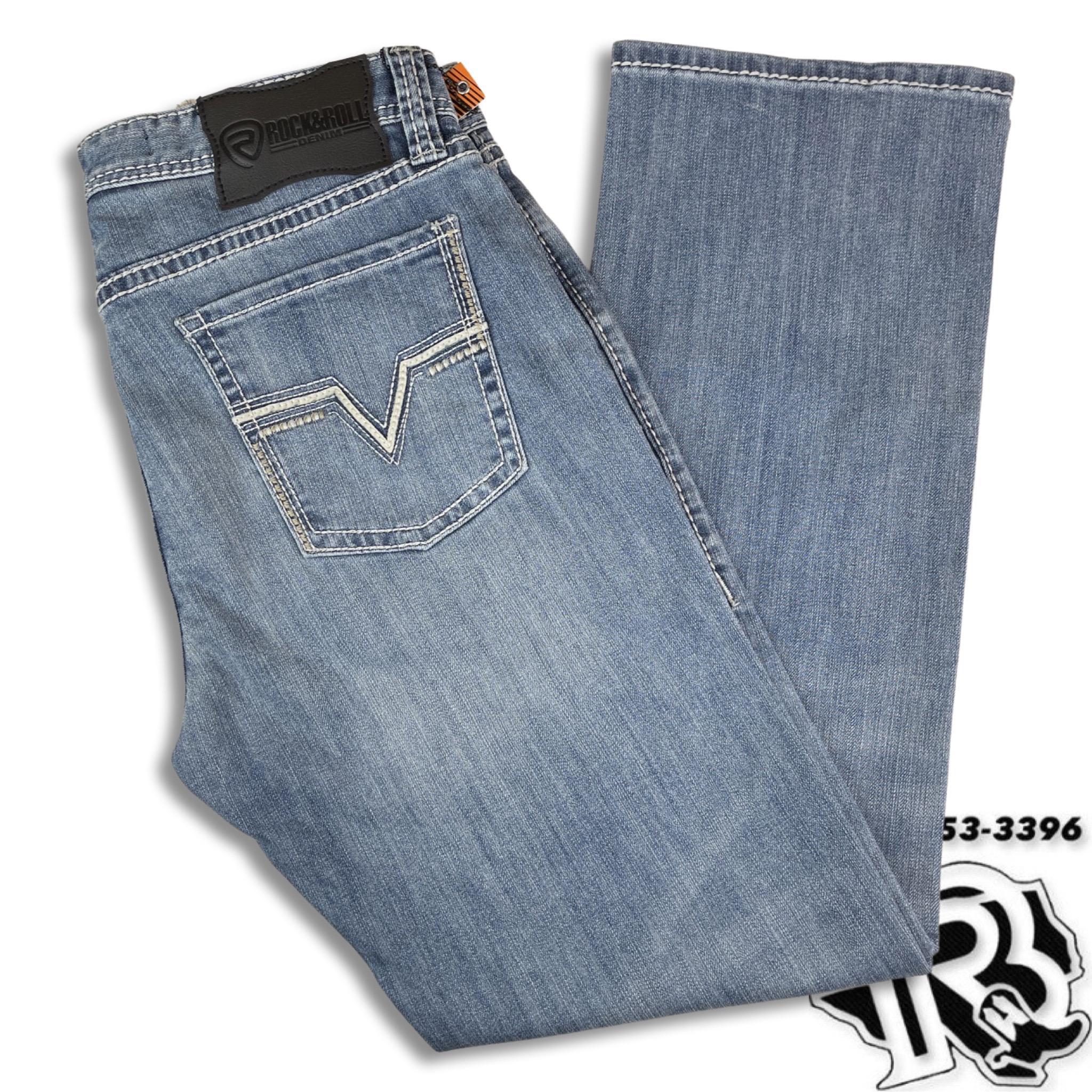 STRAIGHT LEG | ROCK & ROLL BLUE VINTAGE WESTERN JEANS RRMD1RRZSG BLUE LABEL