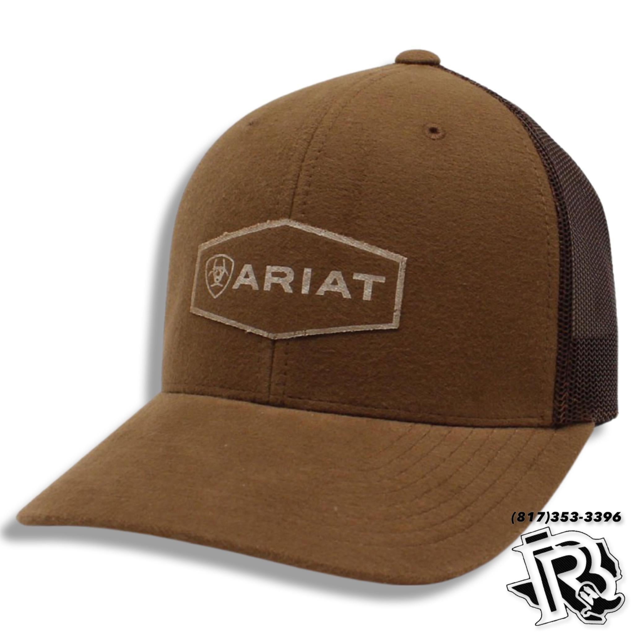 ARIAT CAP | MENS SNAP BACK RECTANGLE LOGO BROWN A300013802