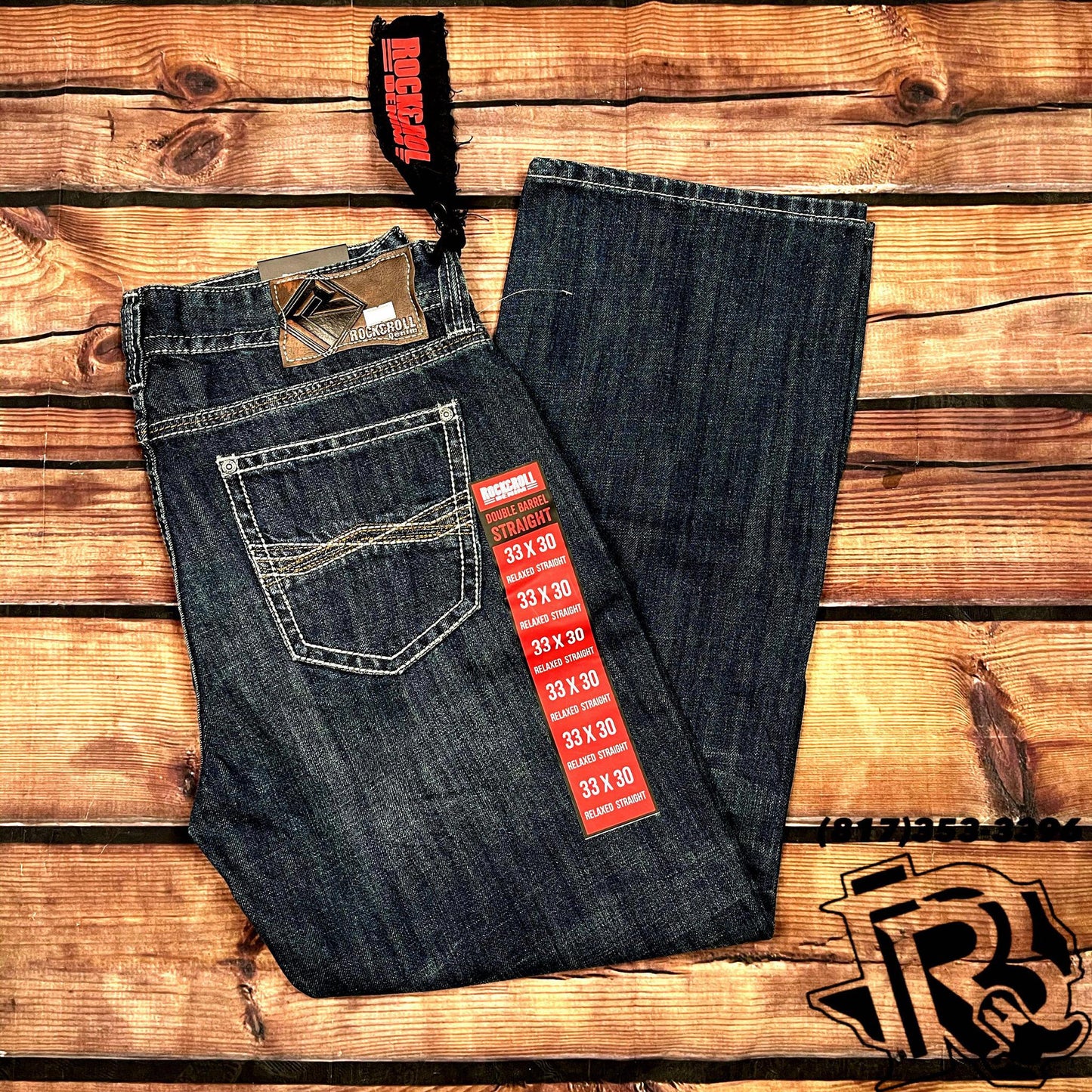 ROCK & ROLL JEANS | MENS JEANS DOUBLE BARREL BOOTCUT 19’’