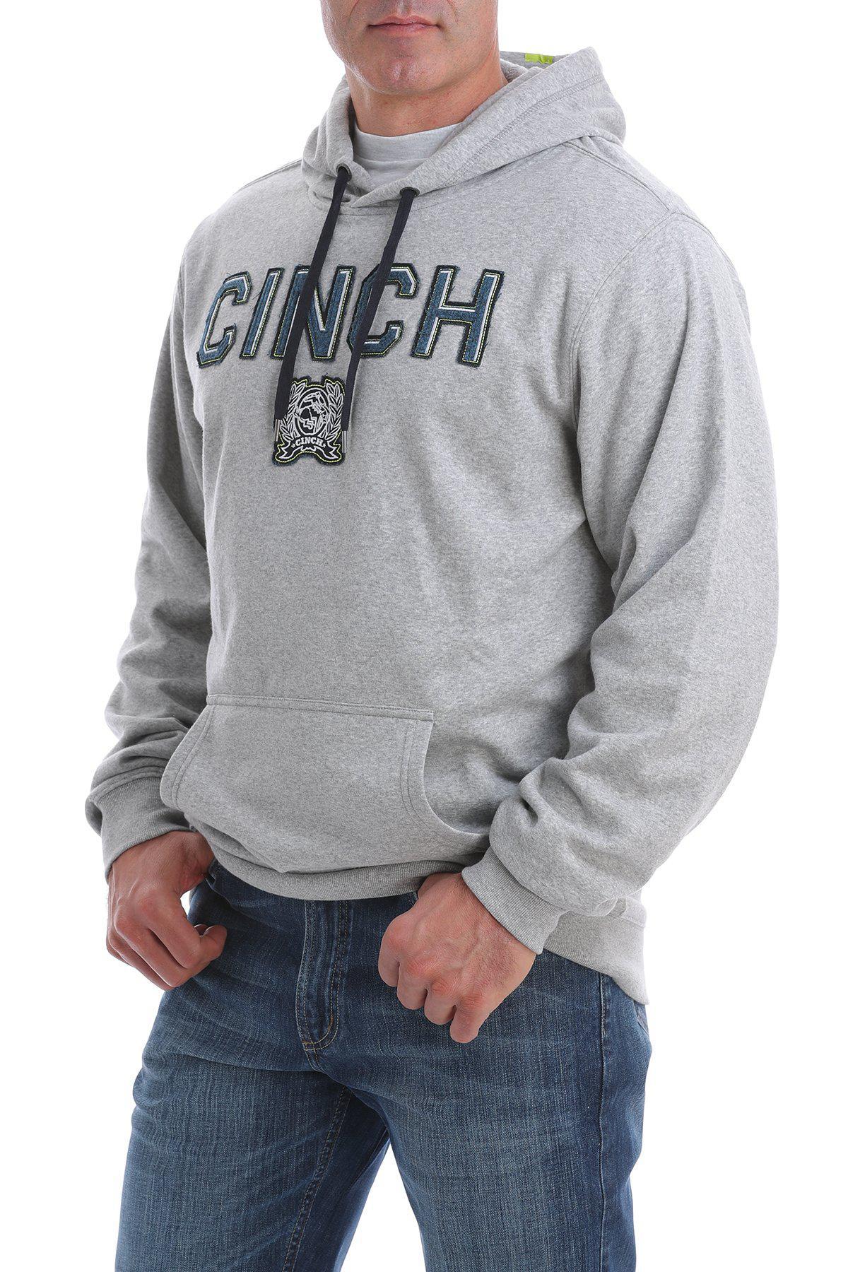 “ Ace “ |  MENS GREY CINCH LOGO HOODIE MWK12P06P013