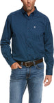 MENS ARIAT ROSANO STRETCH CLASSIC LONG SLEEVE SHIRT BLUE DEPTHS 10028224