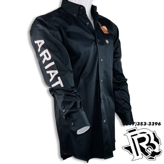 ARIAT MEN SHIRT | BLACK Team Logo Twill Fitted Shirt 10034231