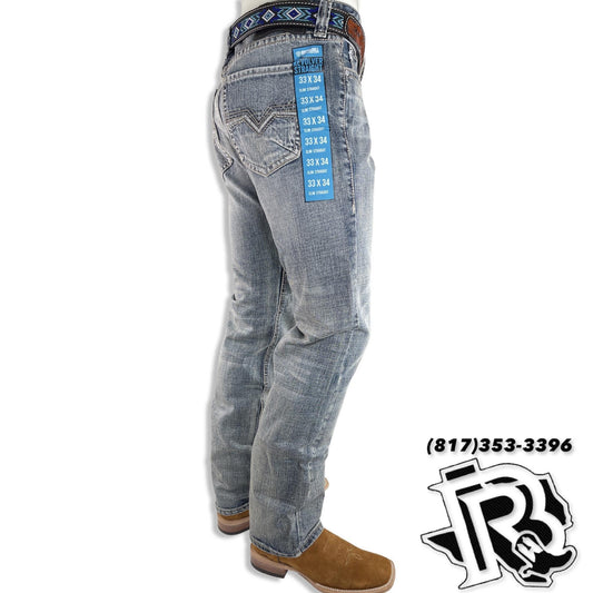 SLIM STRAIGHT | LIGHT WASH MEN'S ROCK ROLL WESTERN JEANS BLUE LABEL