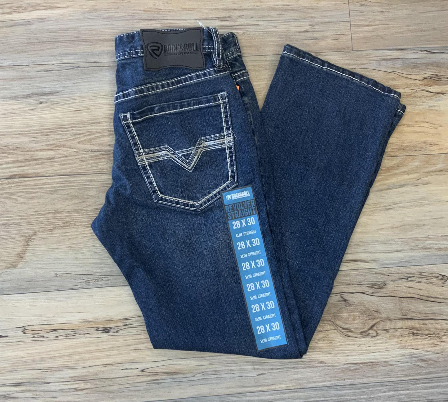 Mens rock & roll dark vintage slim straight jeans | RRMD1RR1GZ BLUE LABEL