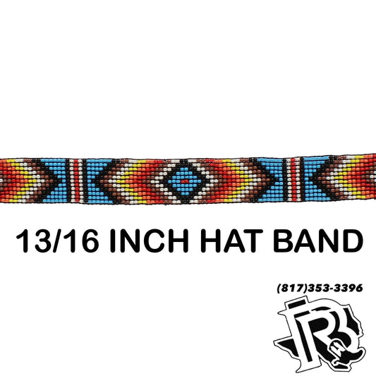 HATBAND BEADED STRETCH MULTICOLORED