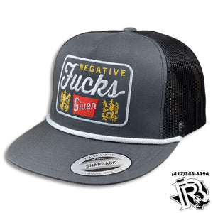 - F*UCKS GIVEN | VINTAGE TRUCKER CAP WITH ROPE GREY