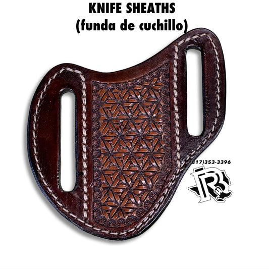 “ Mark “ | KNIFE SHEATHS COGNAC TOOLED LEATHER