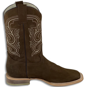 MATTE BROWN | MEN SQUARE TOE WESTERN BOOTS