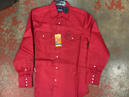 WRANGLER RED AUTHENTIC WESTERN SHIRT 10MS70619