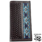 MENS TWISTED X WALLET BLUE EMBROIDERED WH-212