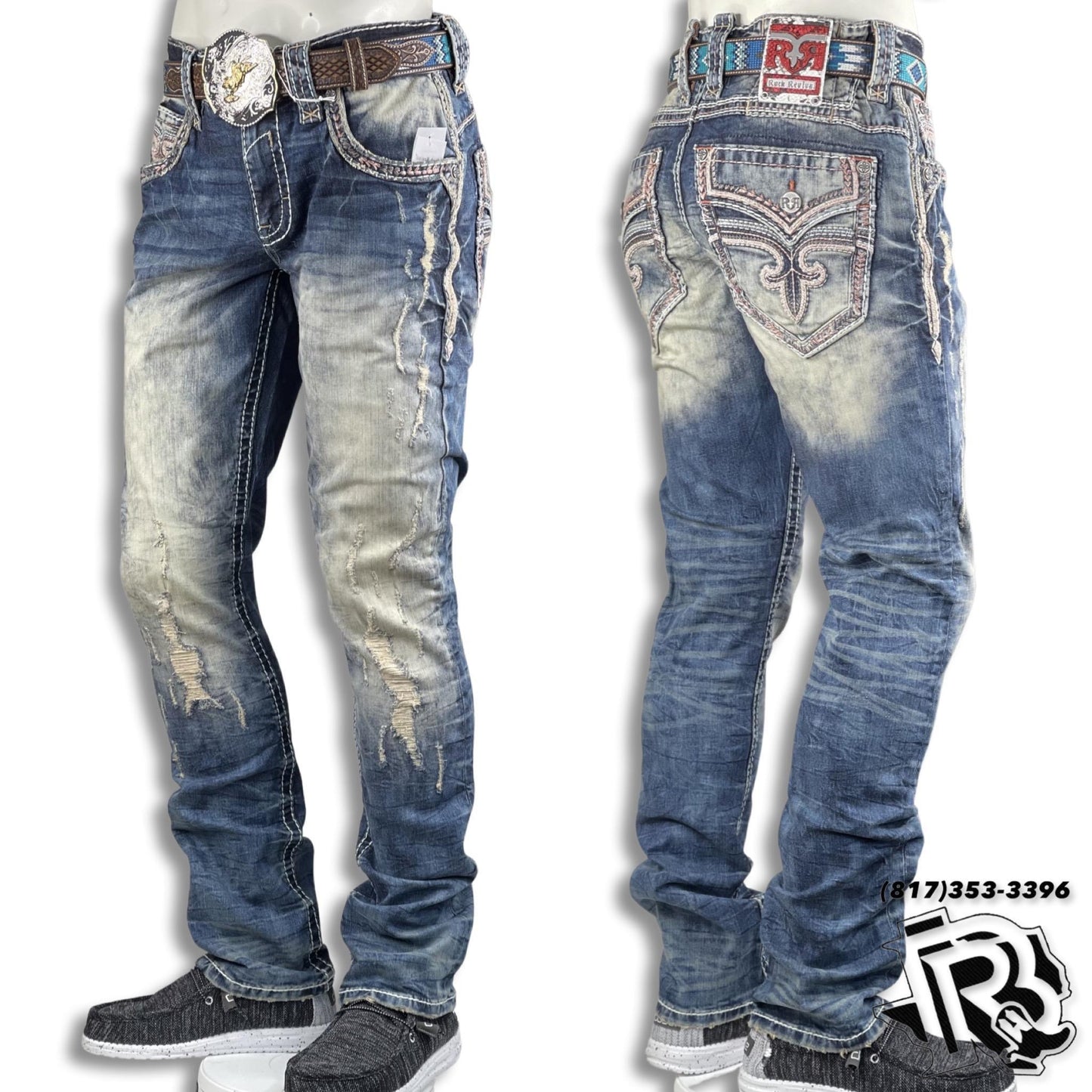 MEN’S ROCK RIVIVAL JEANS REN (RP3711A200) WHITE LABEL