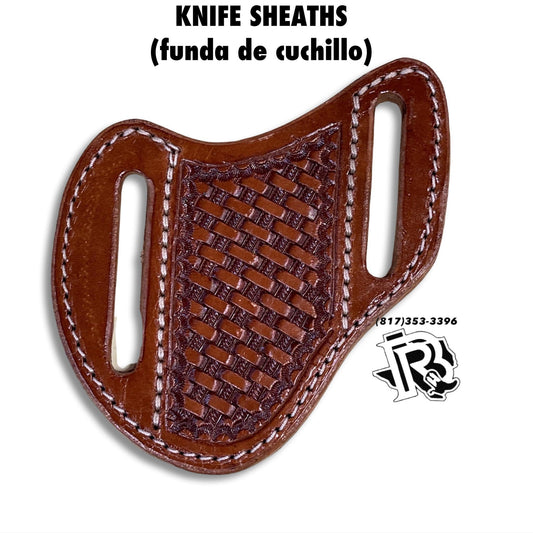 “ Malakai “ | KNIFE SHEATHS COGNAC TOOLED LEATHER