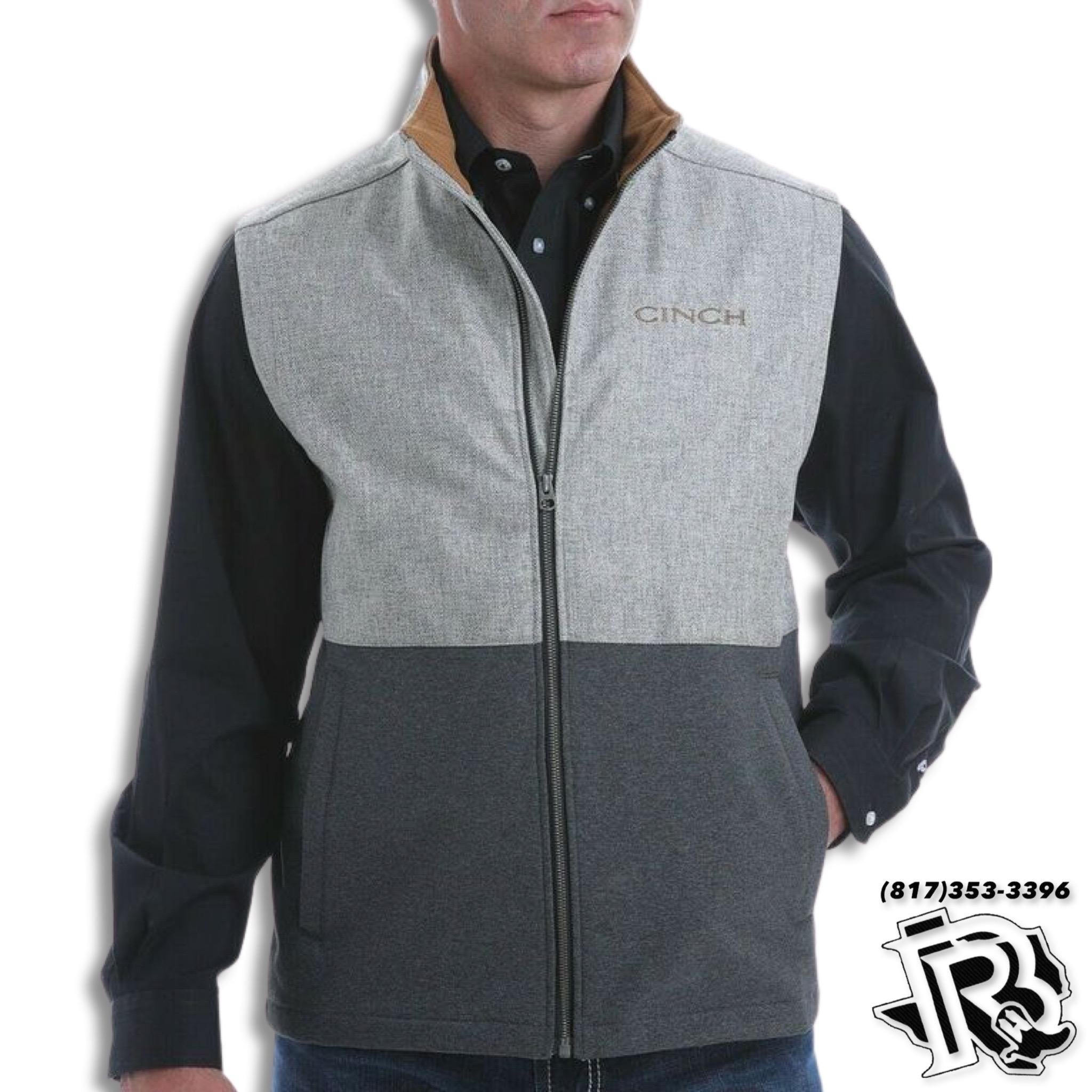 CINCH | MENS BONDED VEST LIGHT GREY/DARK GREY