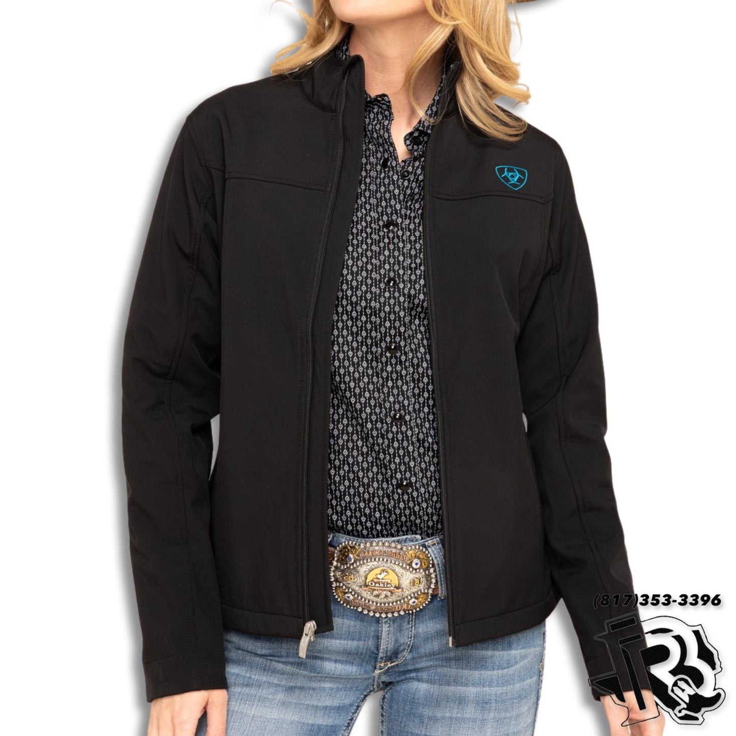 ARIAT | WOMEN NEW TEAM SOFTSHELL JACKET BLACK/SERAPE